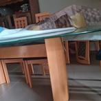 Table à manger en verre avec 6 chaises, Enlèvement ou Envoi, Comme neuf