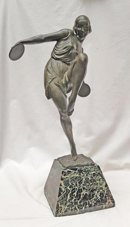 Art Deco Beeld -  Le Verrier - Fayral (Le Faguays) - H. 51cm, Antiek en Kunst, Kunst | Beelden en Houtsnijwerken, Ophalen of Verzenden