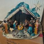Grote unieke kerststal met figuren, Ophalen, Zo goed als nieuw
