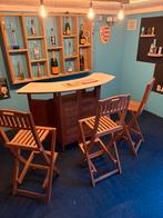 Barmeubel met 3 stoelen, Huis en Inrichting, Barren, Ophalen, Zo goed als nieuw
