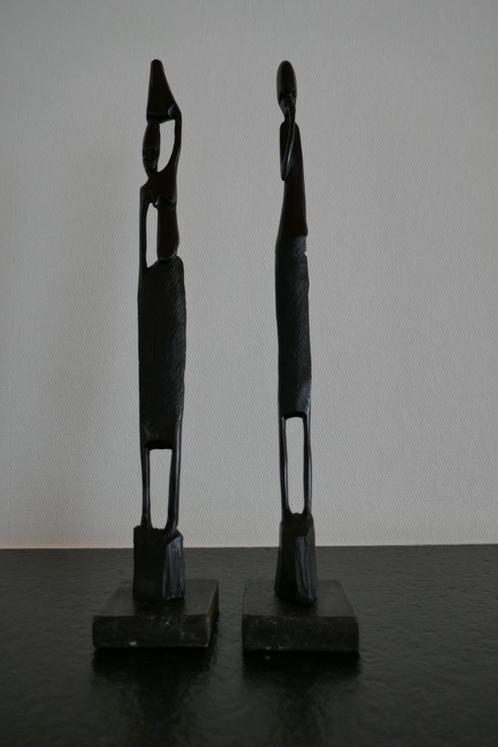 Afrikaanse houtsnijwerk (man/vrouw), Antiek en Kunst, Kunst | Beelden en Houtsnijwerken, Ophalen of Verzenden
