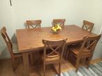 Table en bois et 6 chaises, Maison & Meubles, Enlèvement, Comme neuf, 6 à 8 chaises