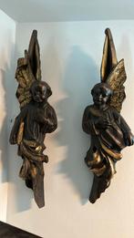 Antieke 17e eeuwse engelen, Antiquités & Art, Art | Sculptures & Bois, Enlèvement ou Envoi