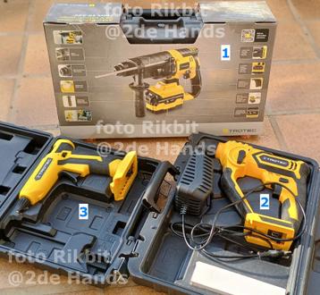 2 AccuBoorhamers plus Lijmpistool Trotec 20V beschikbaar voor biedingen