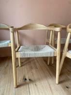 4 eerkamerstoelen hout & touw, Huis en Inrichting, Ophalen, Riet of Rotan, Overige kleuren, Scandinavisch, modern, vintage,