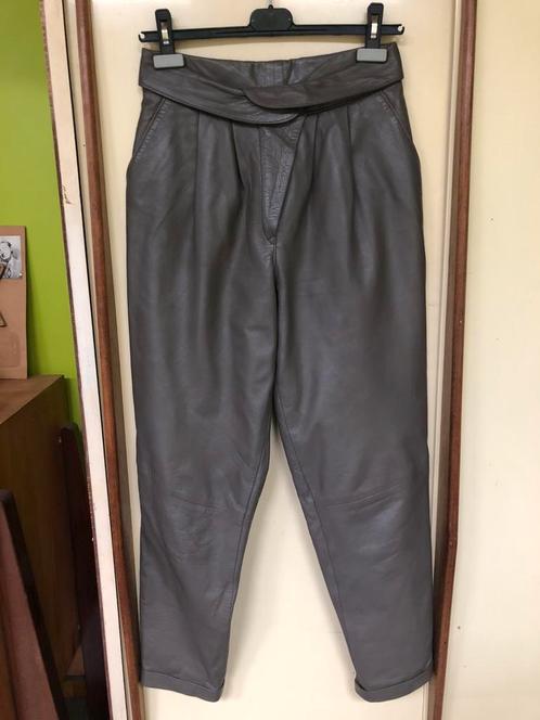 Vintage lederen broek in heel soepel kwaliteitsleder 36/38, Kleding | Dames, Broeken en Pantalons, Zo goed als nieuw, Maat 36 (S)