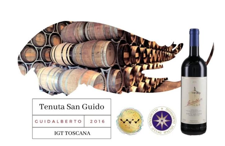 6X 2016 Tenuta San Guido Guidalberto Toscana IGT, Verzamelen, Wijnen, Nieuw, Rode wijn, Italië, Vol, Ophalen of Verzenden