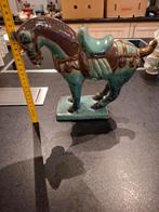 Statuette Cheval de Guerre Chinois - Style Dynastie Tang, Collections, Enlèvement ou Envoi, Comme neuf, Animal
