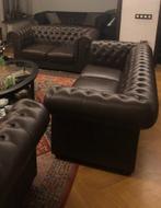 Salon Chesterfield  3+3, Chesterfield, Banc droit, 200 à 250 cm, Cuir