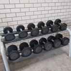 Technogym Dumbells Set 7 kilo tot 22 kilo + Technogym Rack, Sport en Fitness, Ophalen, Zo goed als nieuw