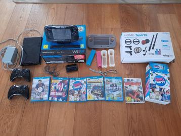 NINTENDO WII U 32 GB + CONTROLERS + HEEL VEEL ACCESSOIRES beschikbaar voor biedingen