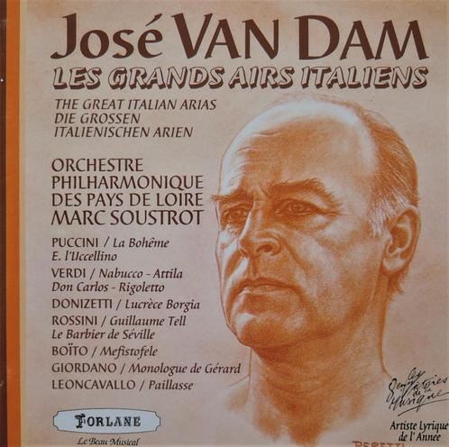 José Van Dam - Les grands Airs Italiens - Forlane - 1992, CD & DVD, CD | Classique, Comme neuf, Opéra ou Opérette, Enlèvement ou Envoi