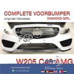 W205 C43 AMG Voorbumper COMPLEET Mercedes C Klasse WIT bumpe, Gebruikt, -, Voor, Ophalen of Verzenden