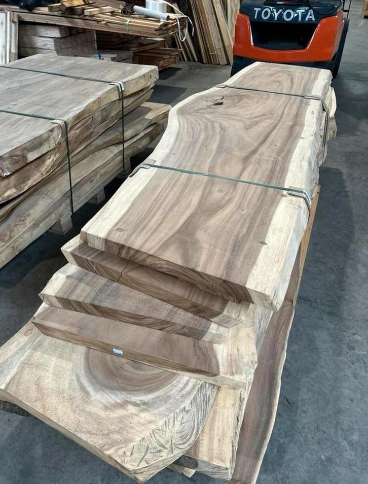 Partij suar hardhouten tafelbladen nergens goedkoper!!, Doe-het-zelf en Bouw, Hout en Planken, Zo goed als nieuw, Ophalen of Verzenden