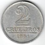 Brazilië : 2 Cruzeiros 1961  KM#571  Ref 16171, Postzegels en Munten, Ophalen of Verzenden, Zuid-Amerika, Losse munt