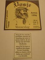 bieretiket Vosje T steedje Baarle hertog, Ophalen of Verzenden, Zo goed als nieuw, Overige typen, Overige merken