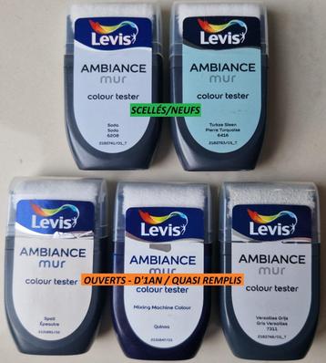 Testeurs couleur Levis Ambiance Mur 30ml (2 neufs+3 ouverts) beschikbaar voor biedingen