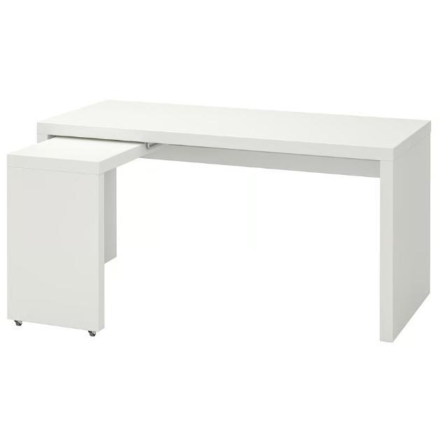 Bureau Ikea : MALM, Maison & Meubles, Bureaux, Utilisé, Bureau, Avec roues, Enlèvement