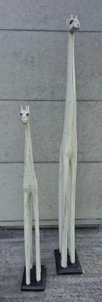 2 houten giraffen, Antiek en Kunst, Curiosa en Brocante, Ophalen