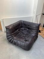 Ligne roset Togo hoek zwart/bruin leder, Huis en Inrichting, Zetels | Zetels en Chaises Longues, Ophalen, Gebruikt, Eenpersoons