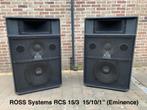 ROSS SYSTEMS RCS 15/3. 15”/ 10”/ 1”. (Eminence), Ophalen, Refurbished, 120 watt of meer, Front, Rear of Stereo speakers