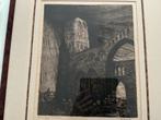Van Paemel Jules ets de hoge toren van Damme, Antiek en Kunst, Kunst | Etsen en Gravures, Ophalen