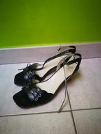 Zwarte sandalen, maat 39 en half, Kleding | Dames, Ophalen of Verzenden, Zo goed als nieuw