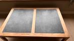 Table basse en chêne et pierre bleu, Ophalen, Zo goed als nieuw