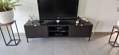 Stijlvol TV-meubel in donker hout, Huis en Inrichting, Kasten |Televisiemeubels, Zo goed als nieuw, Minder dan 100 cm, 100 tot 150 cm