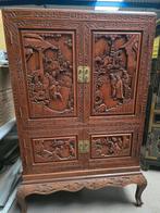 Volhouten Chinese kast barkast tv kast wandkast hout antiek, Antiek en Kunst, Antiek | Meubels | Kasten, Ophalen of Verzenden