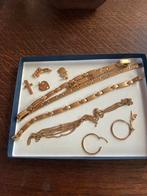 Ensemble de bijoux plaqué or, Handtassen en Accessoires, Broches, Ophalen, Zo goed als nieuw, Goud, Goud