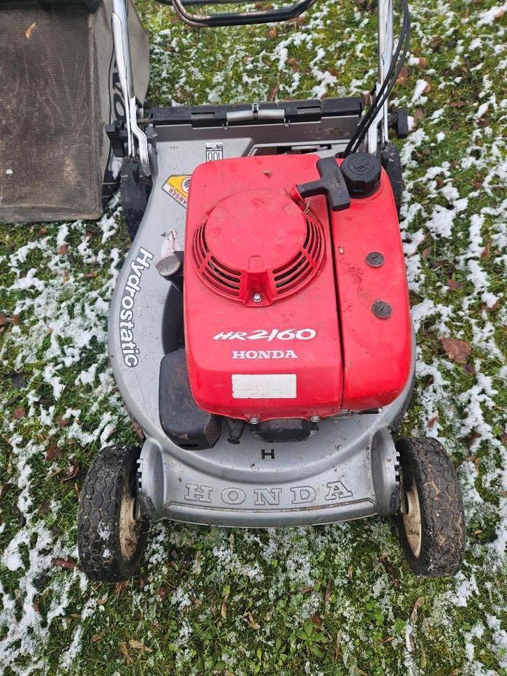 Grasmaaier Honda HR2160, Tuin en Terras, Grasmaaiers, Gebruikt, Benzine-grasmaaier, 50 cm of meer, Cirkelmaaier, Opvangbak, Versnellingen