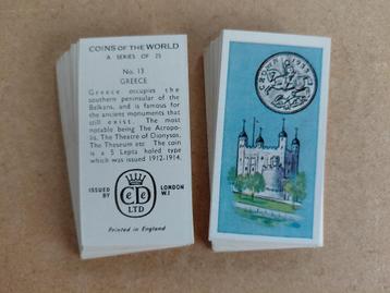 Coins of the World complete set 25 chromos munten 1956 beschikbaar voor biedingen