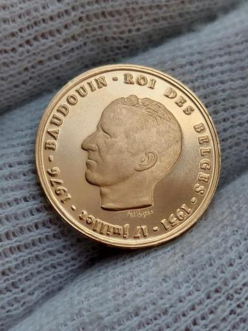 Piece de monnaie/Jeton/Baudouin/Or .900/1976/6.45 Gr/FDC disponible aux enchères