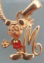 Vintage: Gouden hanger van Micky Mouse van Disney en Finor, Enlèvement ou Envoi, Comme neuf, Jaune, Or