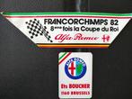 Francorchamps 82 Alfa Romeo reclame 2 stickers, Verzenden