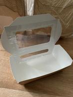 Dozen met venster voor saladebruin karton 900 ml, Ophalen