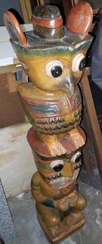 Antieke houten totem – massief & exclusief kunstobject, Ophalen