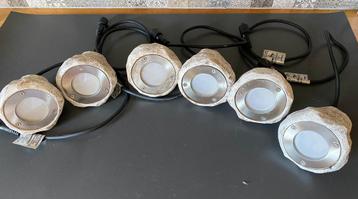 Easy Connect - 6 lampes de pierre, Tuin en Terras, Vijver-toebehoren, Gebruikt, Vijververlichting