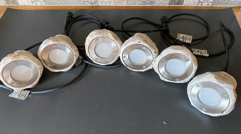 Easy Connect - 6 lampes de pierre, Tuin en Terras, Vijver-toebehoren, Gebruikt, Vijververlichting