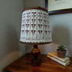 Vintage houten mini tafellamp / lampadaire, Antiek en Kunst, Ophalen of Verzenden