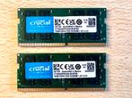 DDR4-3200 SODIMM x2 16GB (32GB) Crucial Micron, 32 GB, Enlèvement ou Envoi, DDR4, Utilisé