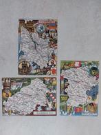 3 oude Franse postkaarten : met wegenkaart, Verzamelen, Verzenden