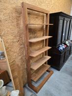 Prachtig massief teakhouten boekenkast/open wandrek 100cm, Ophalen
