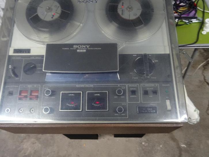 Sony+plexi-bandrecorder, Audio, Tv en Foto, Bandrecorder, Bandrecorder, Met stofkap, Met banden, Ophalen of Verzenden