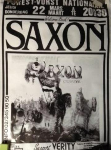 Tournée des Crusader de Saxon 1984, Enlèvement, Comme neuf, Affiche, Œuvre d'art ou Peinture