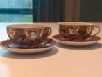 2 theekopjes en schoteltjes, Satsuma, Antiek en Kunst, Ophalen of Verzenden