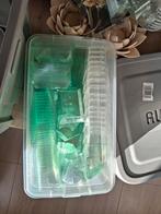 Plastiek potjes aperitief, Ophalen