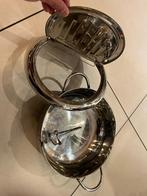 Kleine Japanse frituurpan met thermometer en deksel, Huis en Inrichting, Keuken | Potten en Pannen, Ophalen, Inox, Inductieplaat
