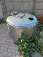 inox rvs ton vat melkvat hottub kuip kachel houtgestookt, Ophalen, Gebruikt